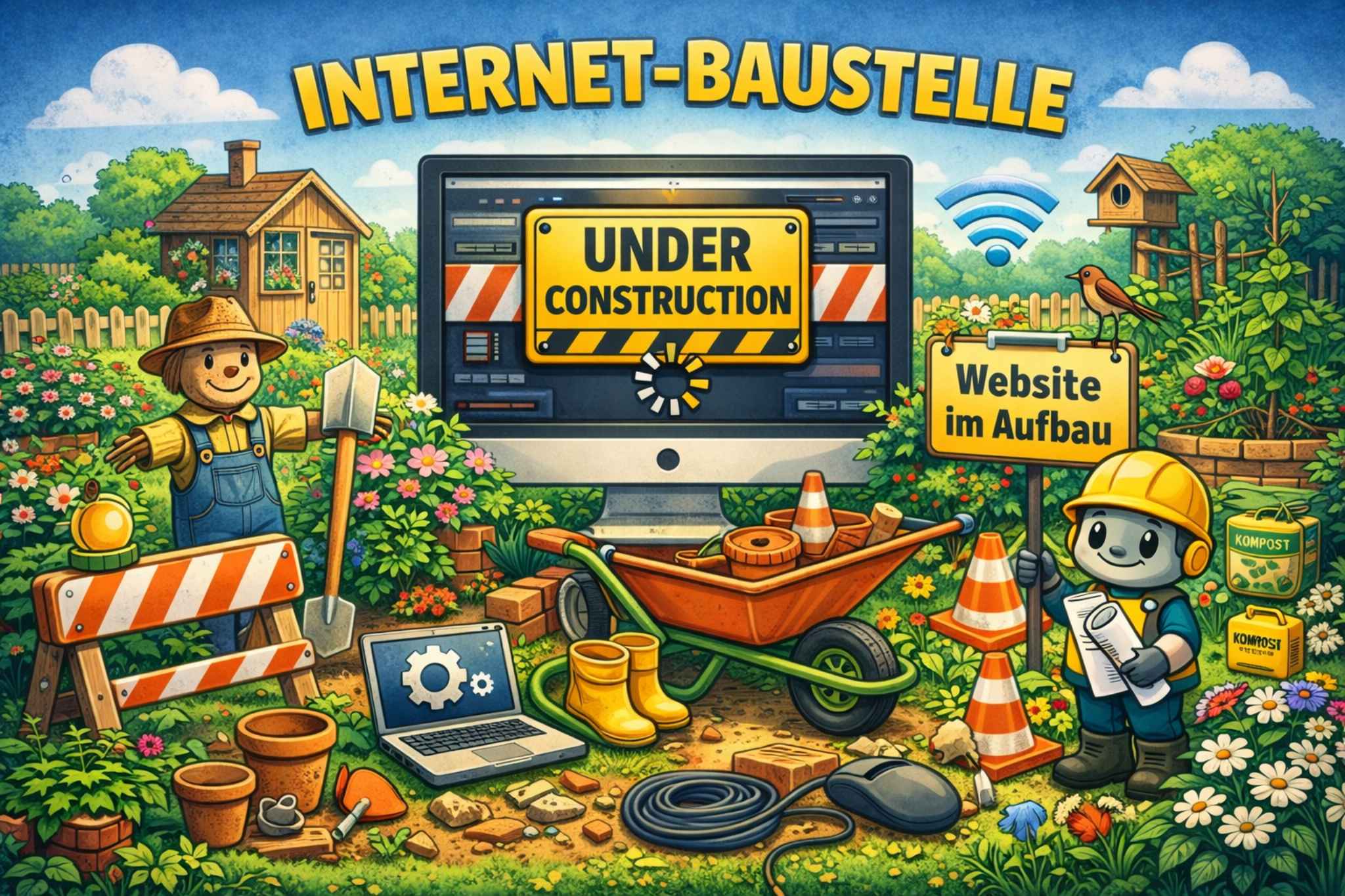 Internet-Baustelle – Website im Aufbau