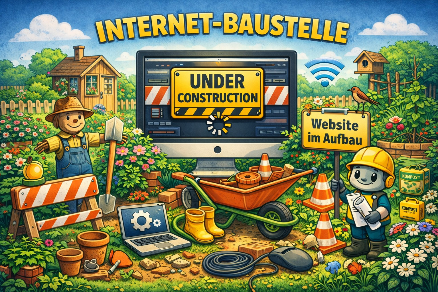 Internet-Baustelle – Website im Aufbau