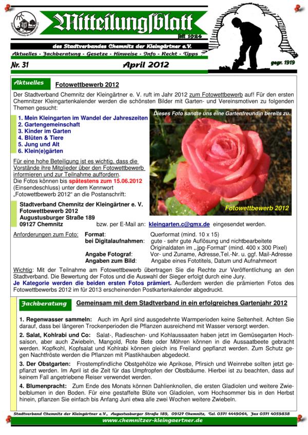 Mitteilungsblatt April 2012