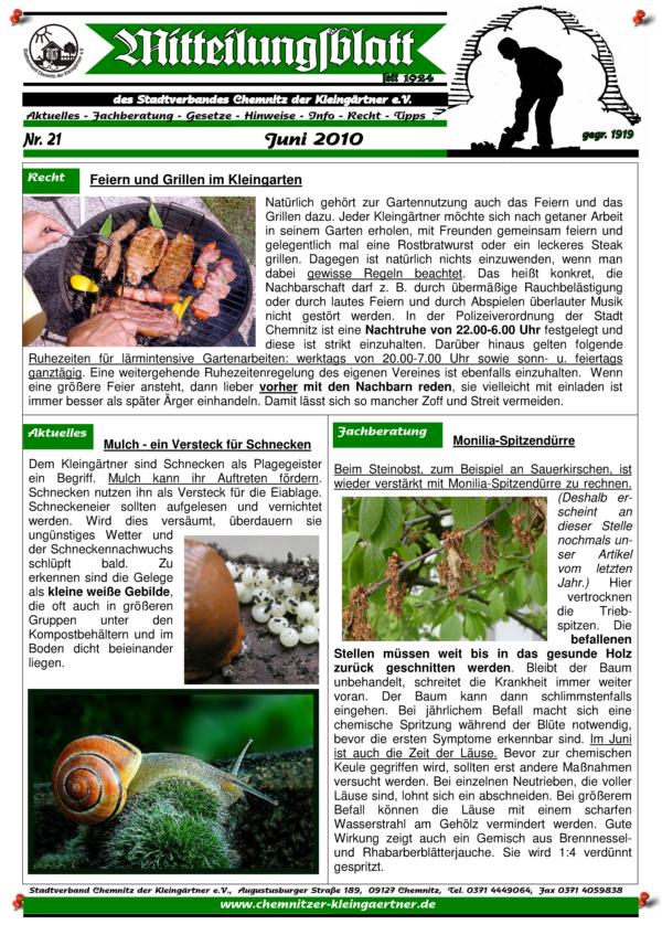 Mitteilungsblatt Juni 2010