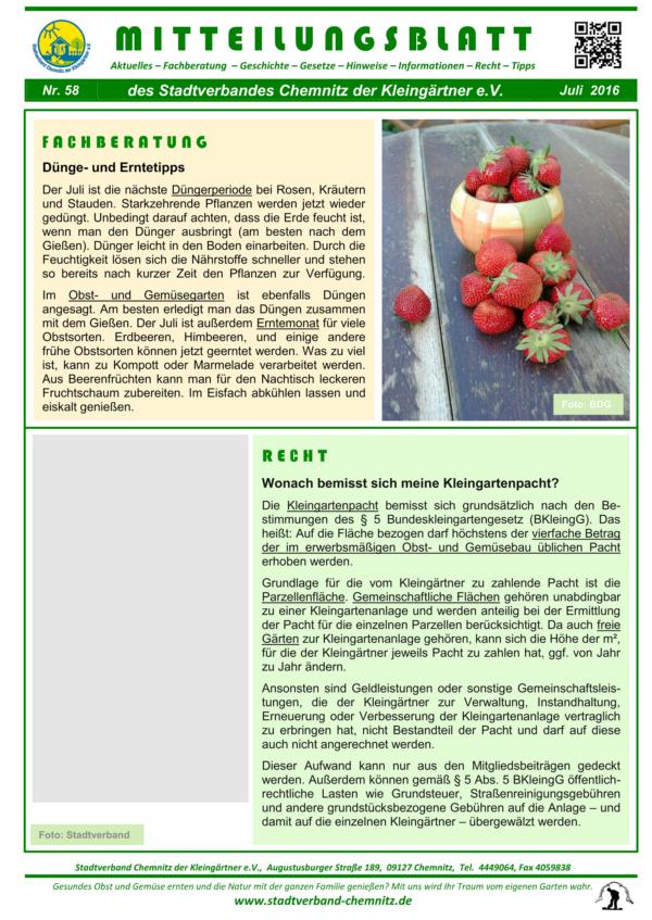 Mitteilungsblatt Juli 2016