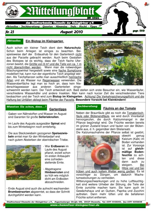 Mitteilungsblatt August 2010
