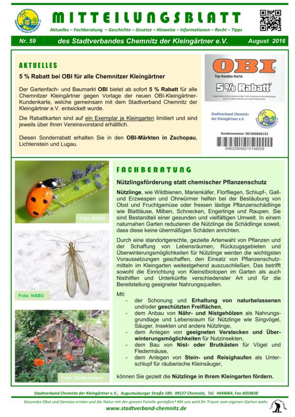 Mitteilungsblatt August 2016