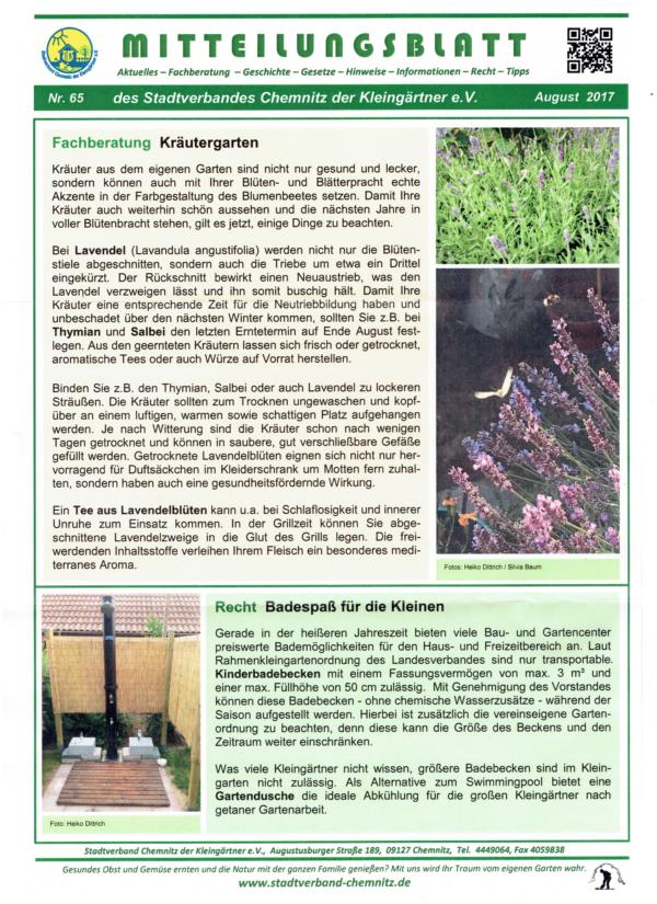 Mitteilungsblatt August 2017