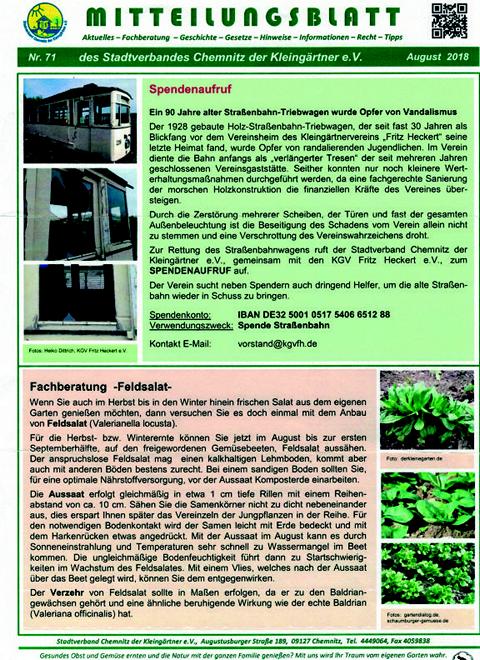 Mitteilungsblatt August 2018