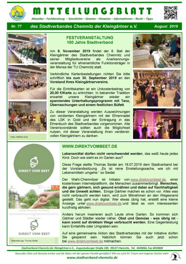 Mitteilungsblatt August 2019