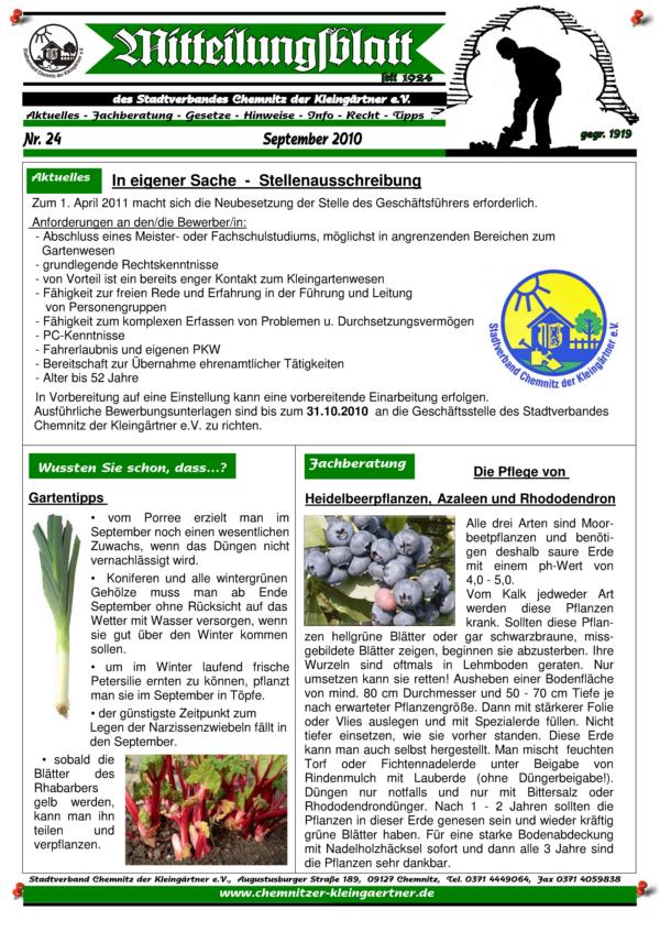 Mitteilungsblatt September 2010